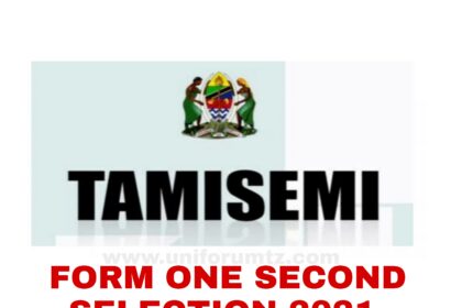 Form One Second Selection 2021 Tanzania