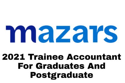 Mazars 2021 Trainee Accountant CA SA