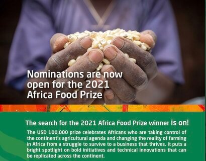 Africa Food Prize 2021 for Innovation in African Agriculture (USD $100,000 Prize)