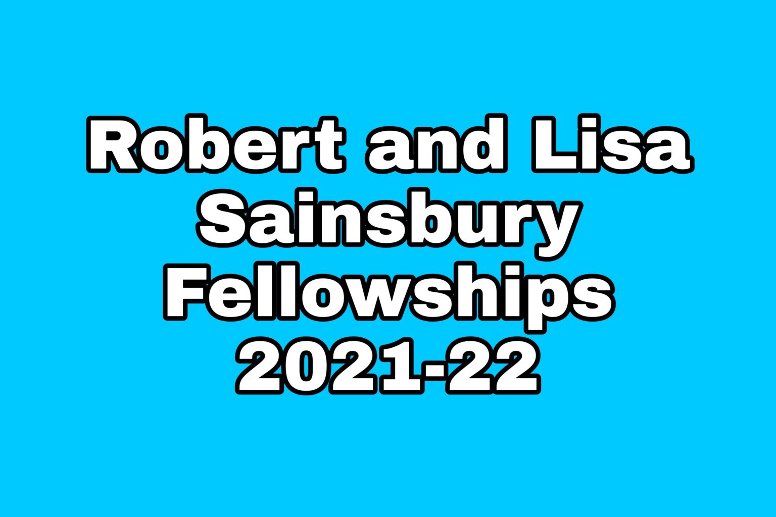 Robert and Lisa Sainsbury Fellowships 2021-22