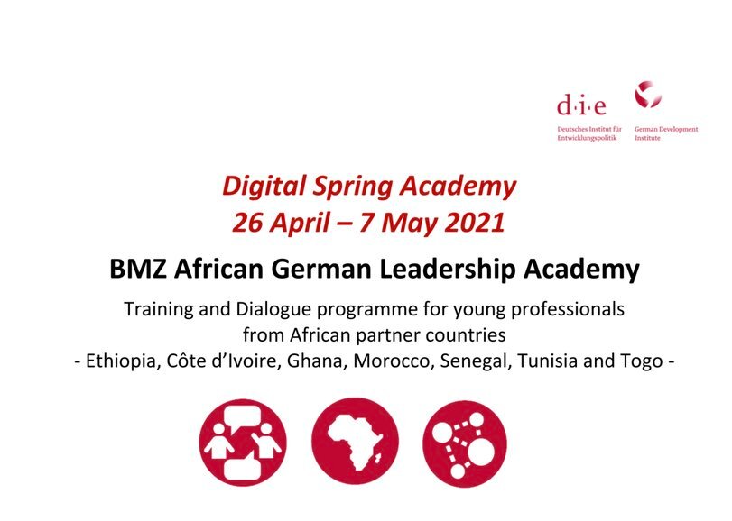 BMZ African German Leadership Academy 2021 Training and Dialogue programme for young professionals