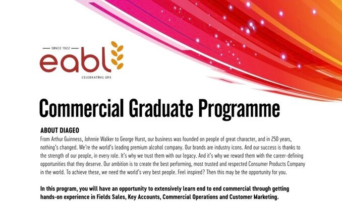 Commercial Graduate Programme 2021 At EABL For Kenyans