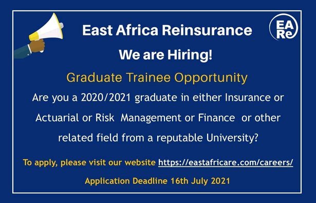 East Africa Reinsurance Graduate Trainee Program 2021