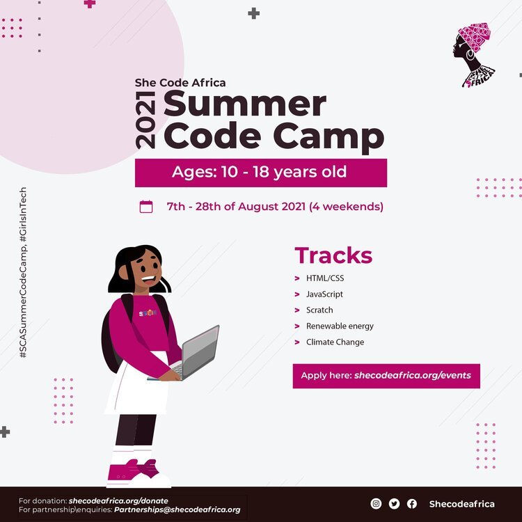 She Code Africa Summer Code Camp 2021