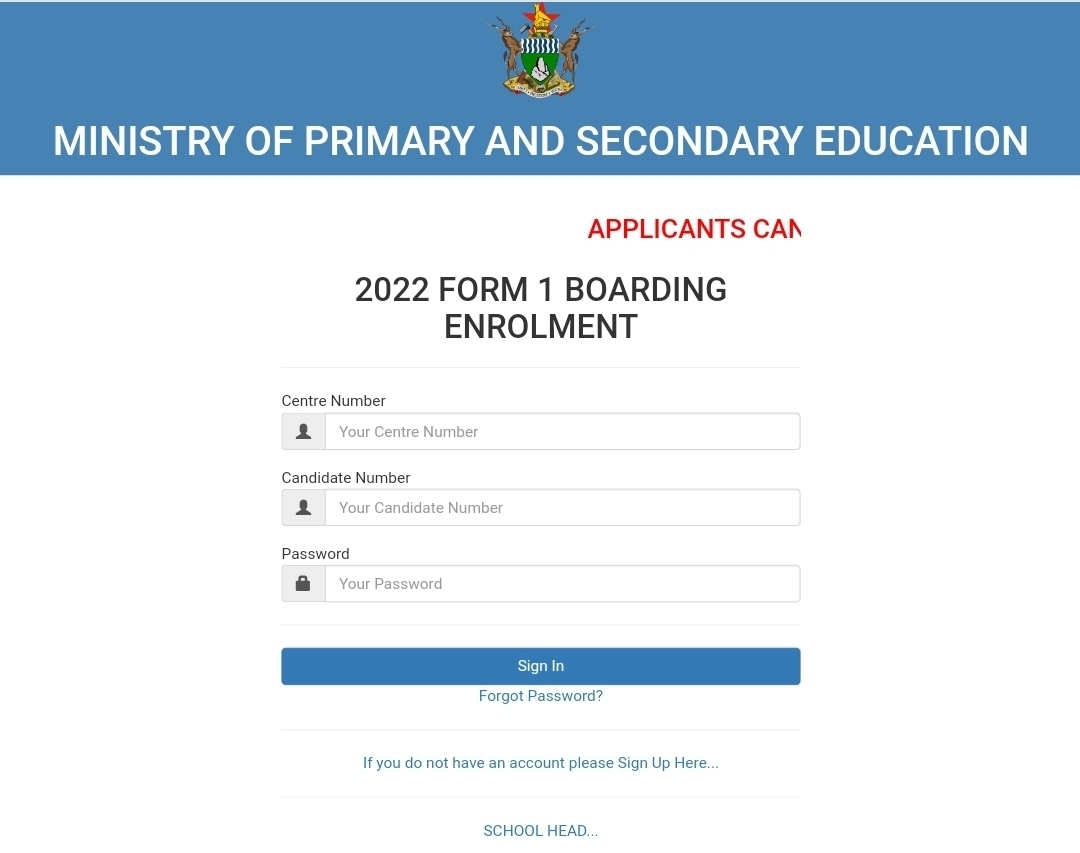 Emap Application Form 2022/2023 Form One