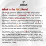 NSFAS what is the N+2 Rule?
