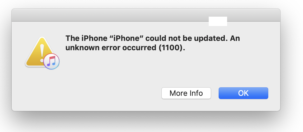 How to fix iTunes 1100 error restoring iPhone 7/12