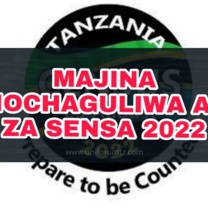 Majina Ya Waliochaguliwa Sensa 2022 PDF