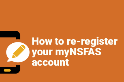 How to re-register your myNSFAS account