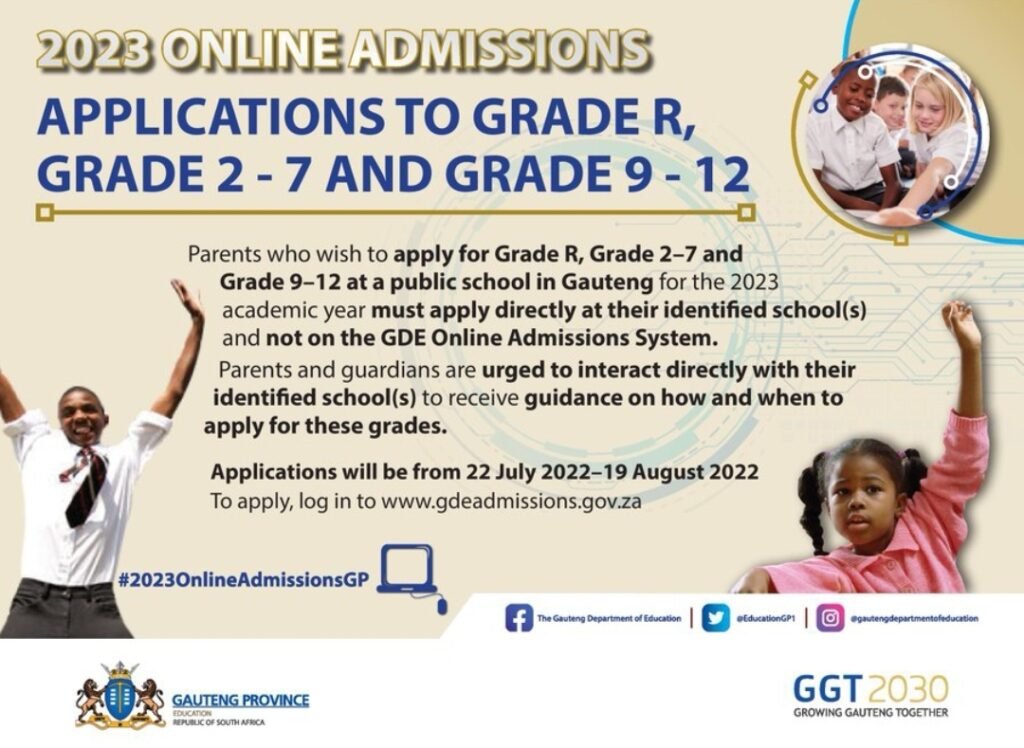 Gauteng Online Registration For Grades 1 And 8 Opens