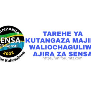 Date to Release Majina Ajira Za Sensa 2022