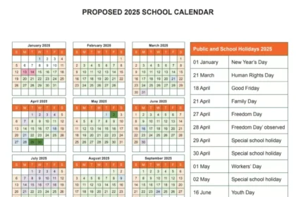 Proposed 2025 School Calendar