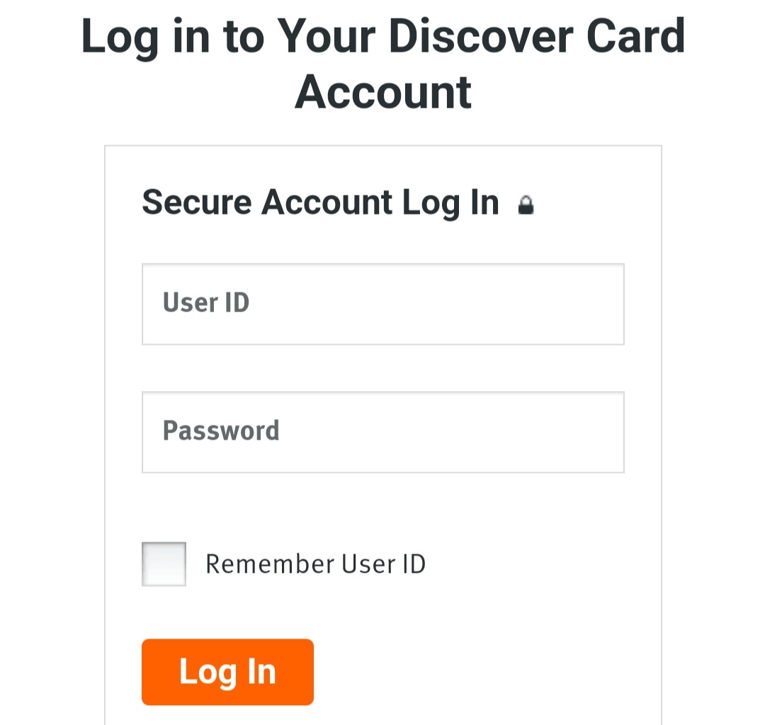 Discover card login