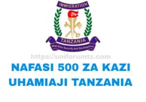 Nafasi Za Kazi Uhamiaji 2022 PDF