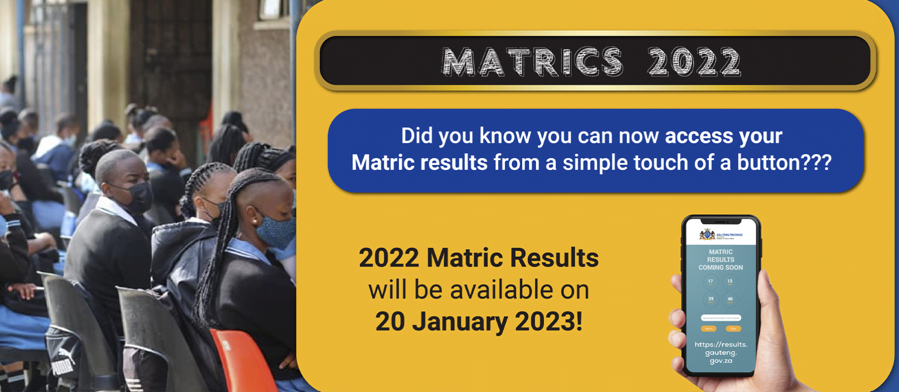 Matric result 2022 online