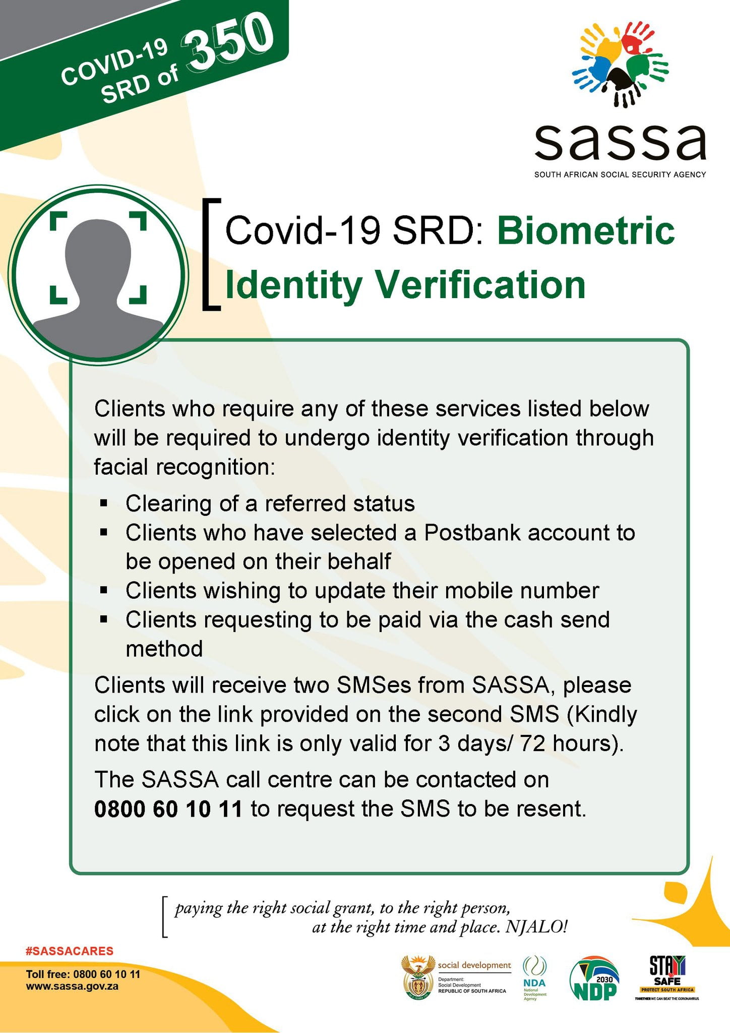 Covid-19 SRD: Biometric Identity Verification