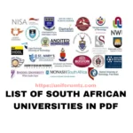 List of universities in South Africa PDF