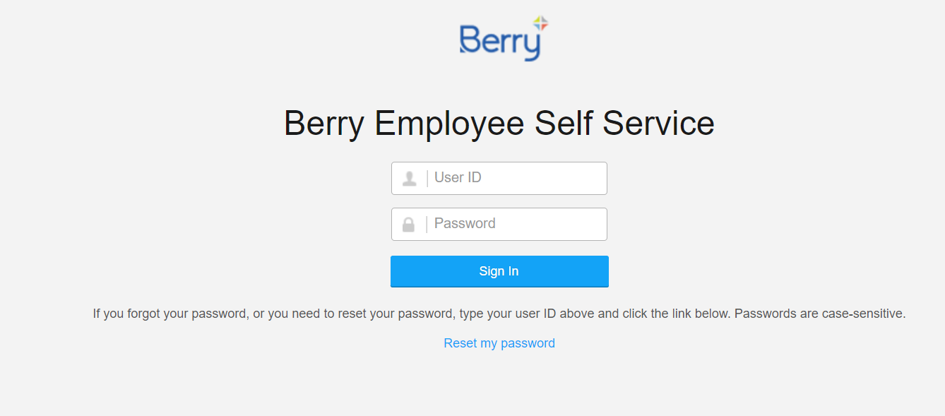 Berry Self Service Login