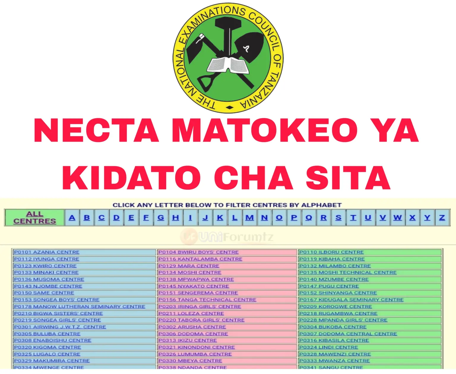 Matokeo Ya Kidato Cha sita 2023/2024 | Form Six Results 2023