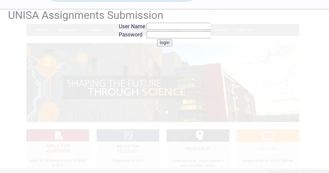 UNISA Assignment Submission Portal