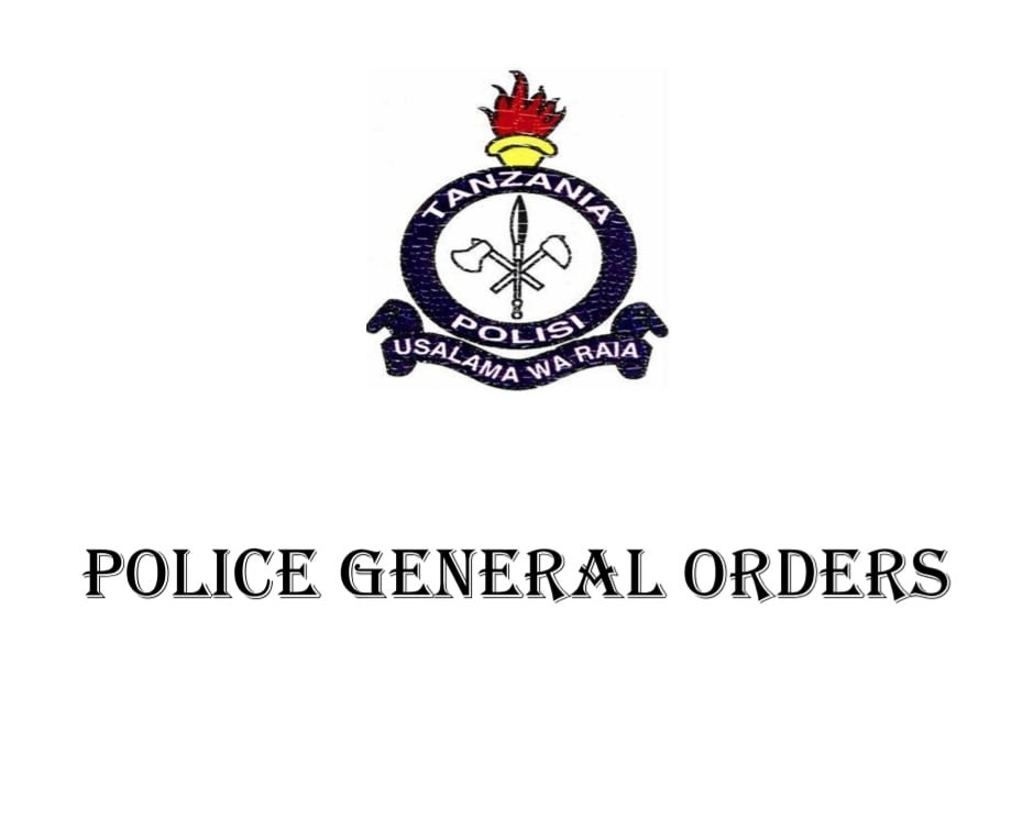 PGO - Police General Orders PDF Tanzania