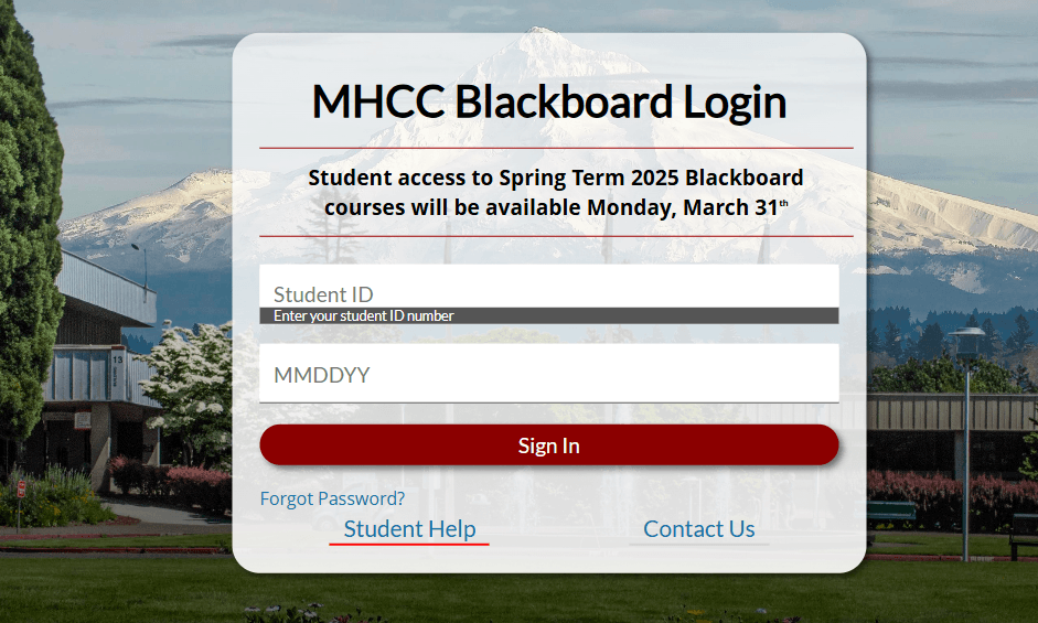 MHCC Blackboard Login