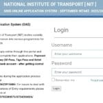 NIT Online Application 2025/2026
