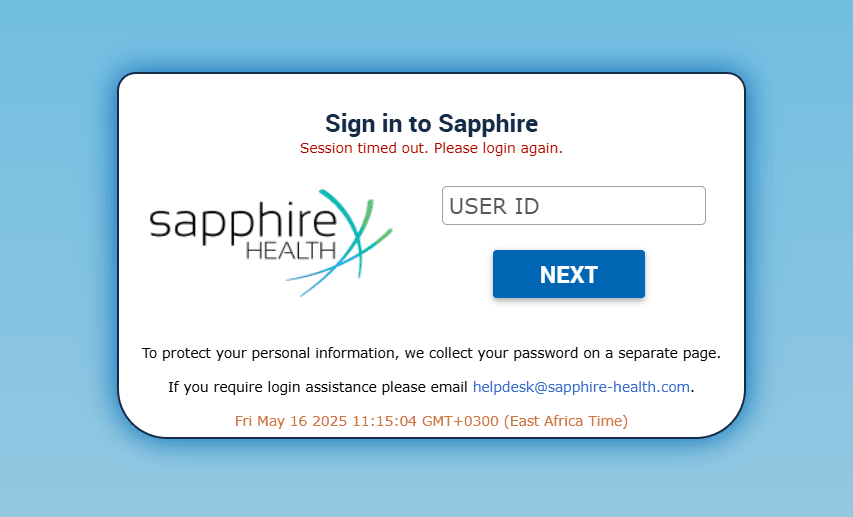 Sapphire Login