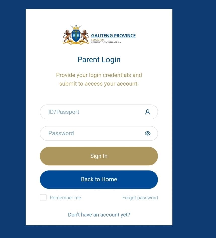 GDE Parent Login