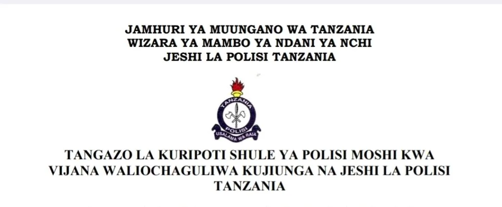 PDF Majina Kuitwa Mafunzo Polisi (Ajira Mpya)