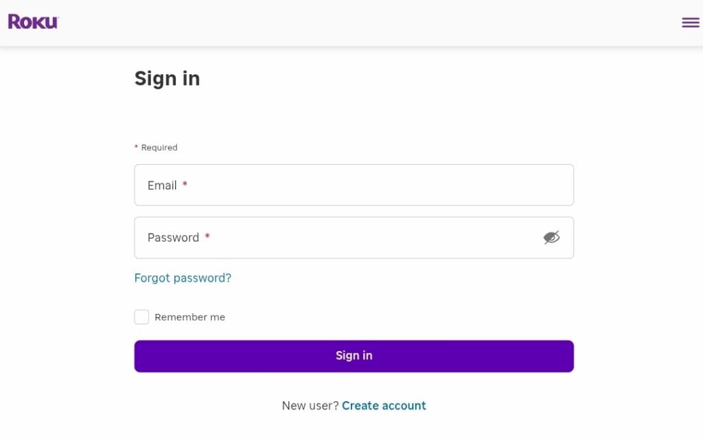 Roku Account Login