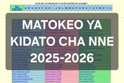 NECTA Matokeo Kidato Cha Nne 2025