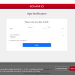 Konami Login Register