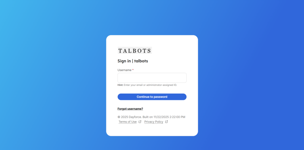 Dayforce Talbots Login – Employee Portal Guide