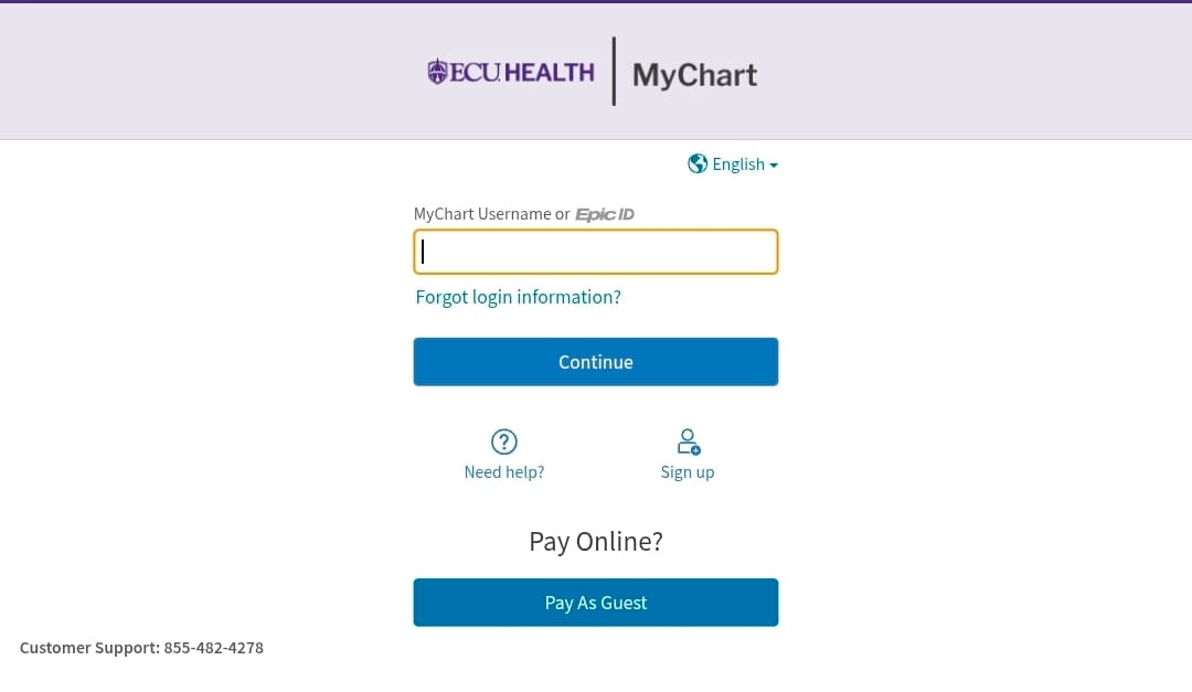 MyChart ECU Login